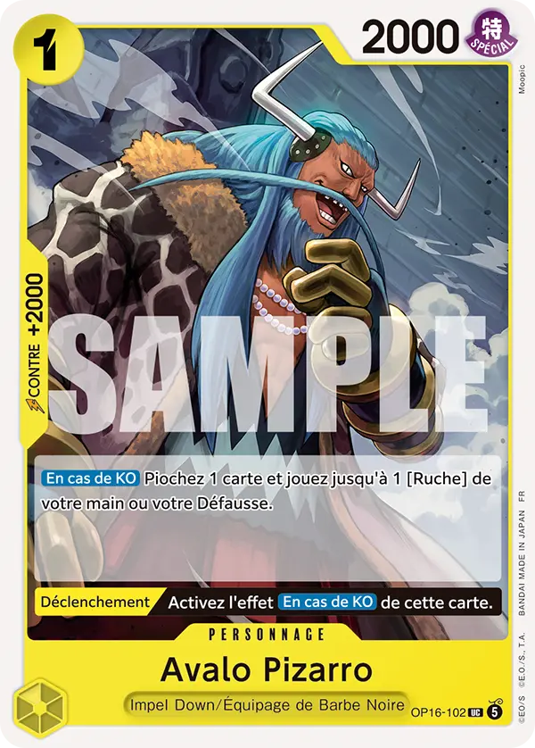 Carte One Piece OP16-102 Avalo Pizarro | LorenZone