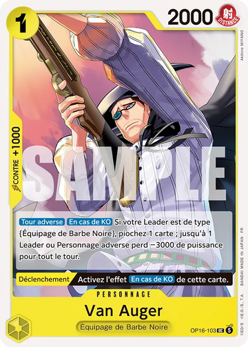Carte One Piece Van Auger OP16-103 V1 - L'Heure de la Bataille Décisive