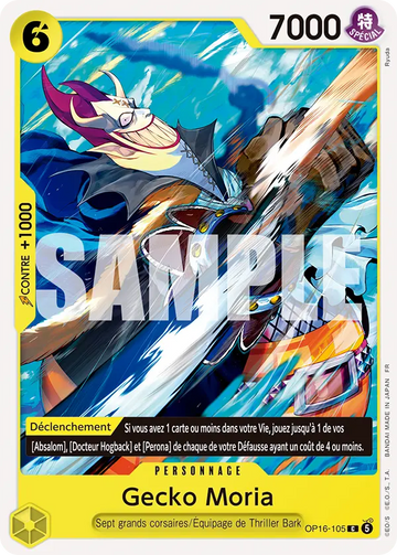 Carte One Piece Gecko Moria OP16-105 V1 - L'Heure de la Bataille Décisive