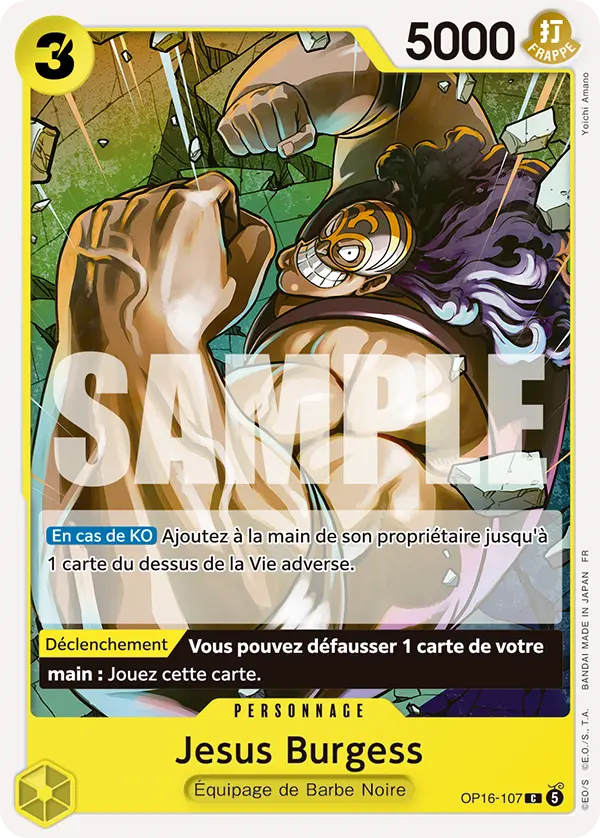 Carte One Piece OP16-107 Jesus Burgess | LorenZone