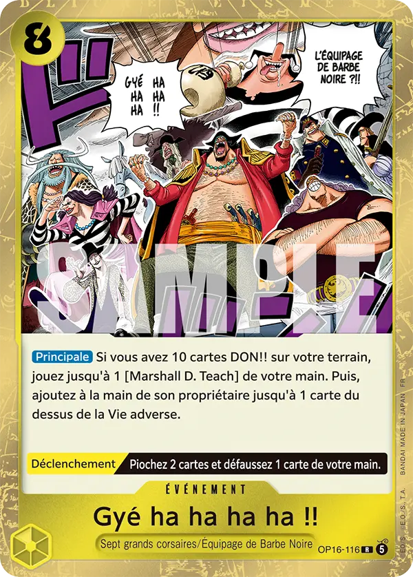 Carte One Piece OP16-116 Gyé ha ha ha ha !! | LorenZone