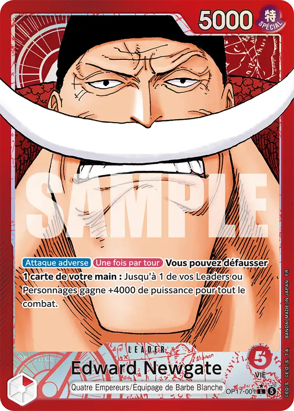 Carte One Piece OP17-001 Edward Newgate | LorenZone