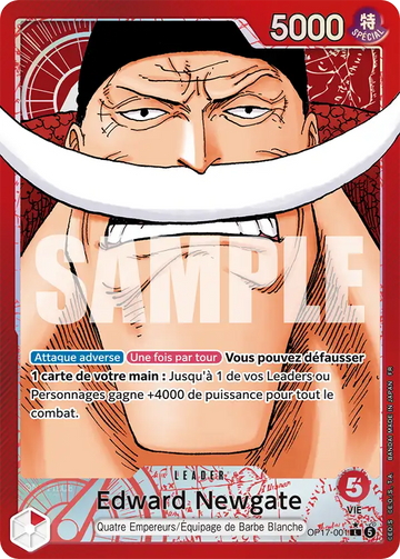 Carte One Piece Edward Newgate OP17-001 V2 - Les Guerriers les Plus Puissants au Monde