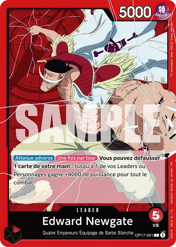 Carte One Piece OP17-001 Edward Newgate | LorenZone