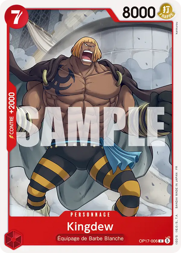 Carte One Piece Kingdew OP17-006 V1 - Les Guerriers les Plus Puissants au Monde