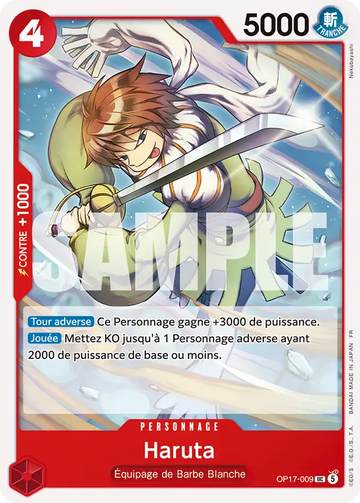 Carte One Piece Haruta OP17-009 V1 - Les Guerriers les Plus Puissants au Monde