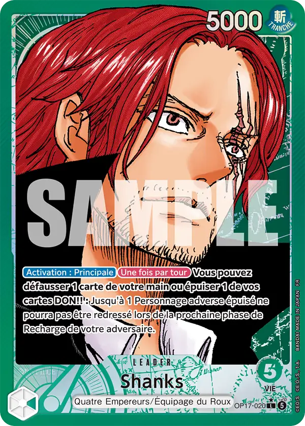 Carte One Piece OP17-020 Shanks | LorenZone