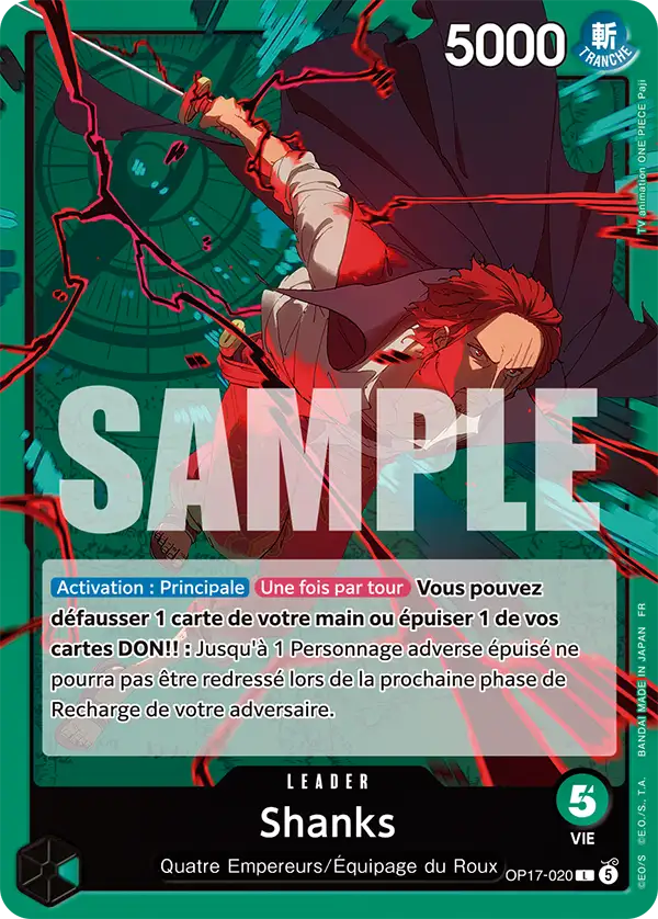 Carte One Piece OP17-020 Shanks | LorenZone