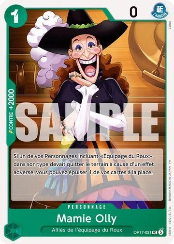 Carte One Piece Mamie Olly OP17-021 V1 - Les Guerriers les Plus Puissants au Monde