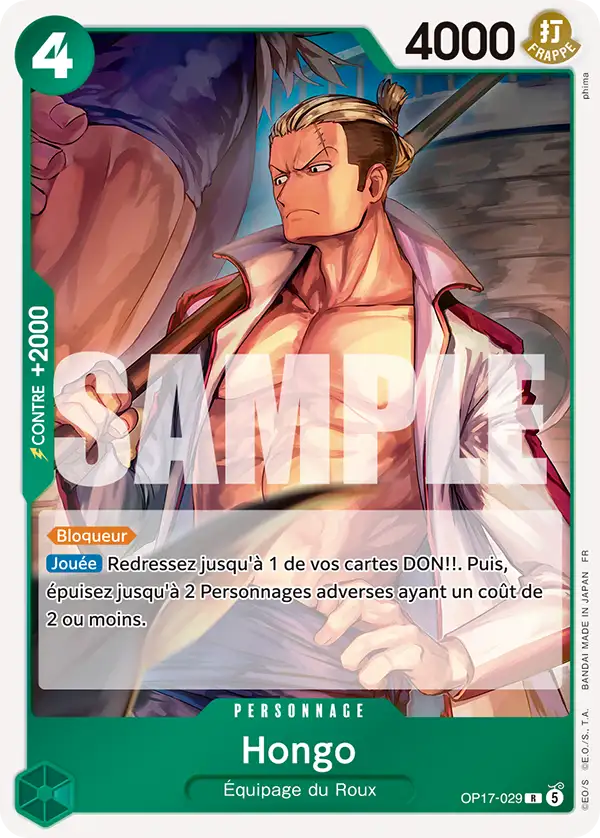 Carte One Piece OP17-029 Hongo | LorenZone