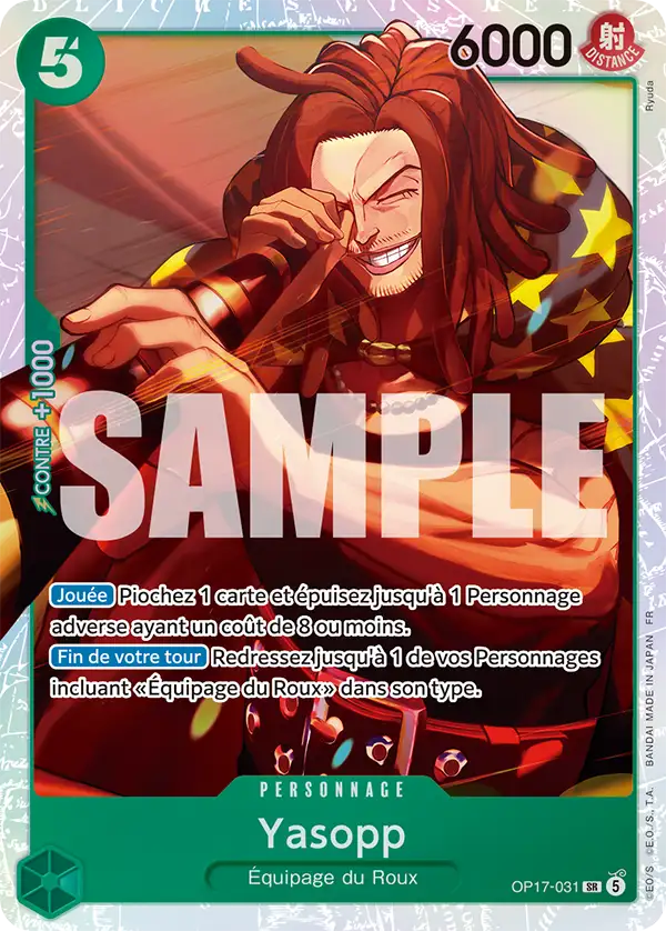 Carte One Piece OP17-031 Yasopp | LorenZone