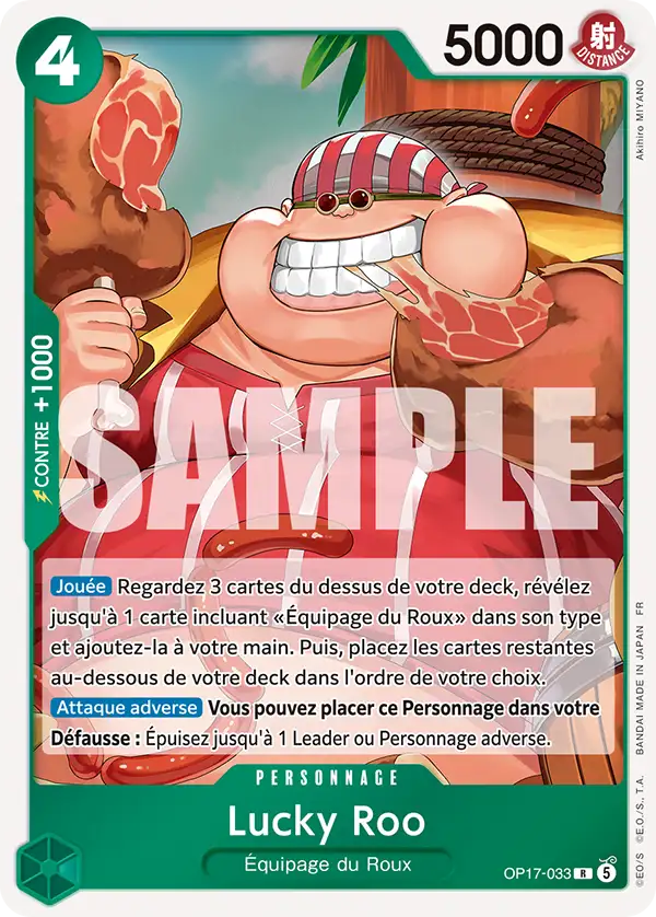 Carte One Piece OP17-033 Lucky Roo | LorenZone