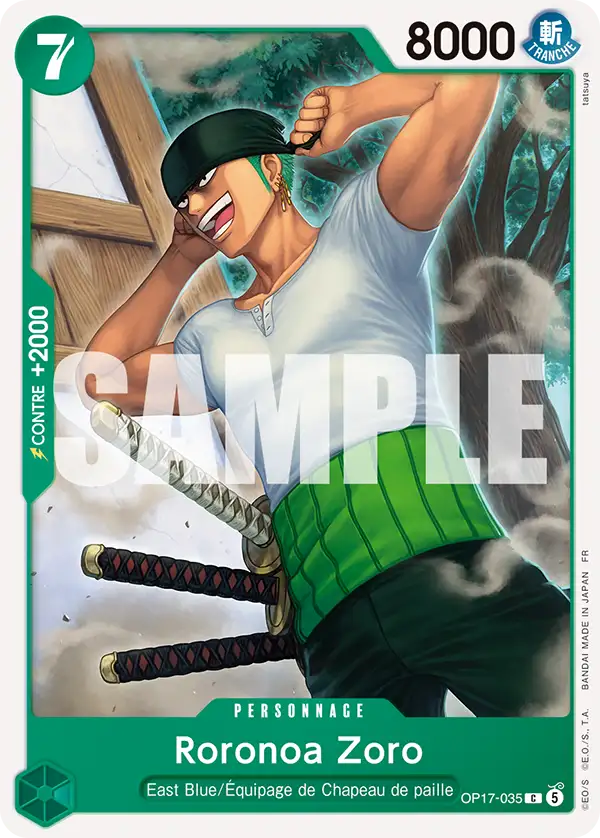 Carte One Piece OP17-035 Roronoa Zoro | LorenZone