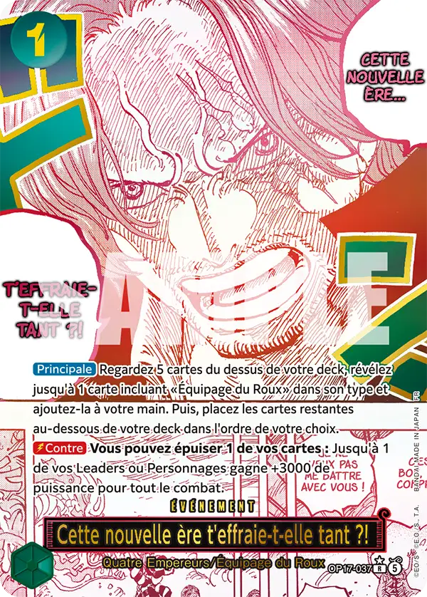 Carte One Piece OP17-037 Cette nouvelle ère t'effraie-t-elle tant ?! | LorenZone