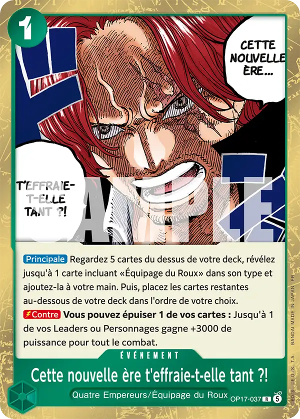 Carte One Piece OP17-037 Cette nouvelle ère t'effraie-t-elle tant ?! | LorenZone