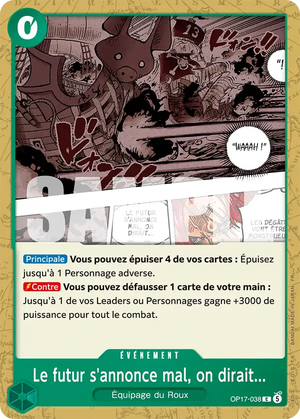 Carte One Piece OP17-038 Le futur s'annonce mal, on dirait... | LorenZone
