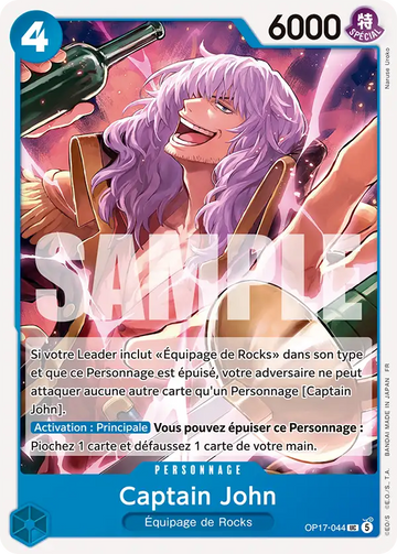 Carte One Piece Captain John OP17-044 V1 - Les Guerriers les Plus Puissants au Monde