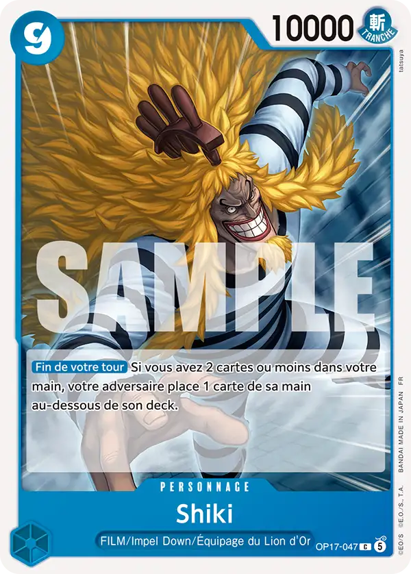 Carte One Piece OP17-047 Shiki (Tournoi 4e anniversaire) | LorenZone