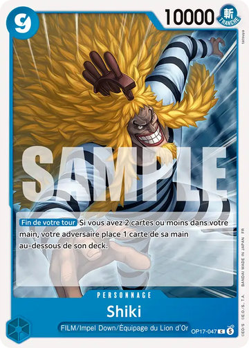 Carte One Piece Shiki OP17-047 V1 - Les Guerriers les Plus Puissants au Monde