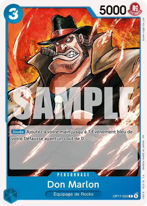 Carte One Piece OP17-052 Don Marlon (Tournoi 4e anniversaire) | LorenZone