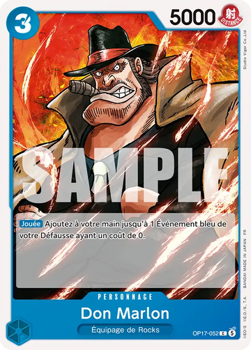 Carte One Piece Don Marlon OP17-052 V1 - Les Guerriers les Plus Puissants au Monde