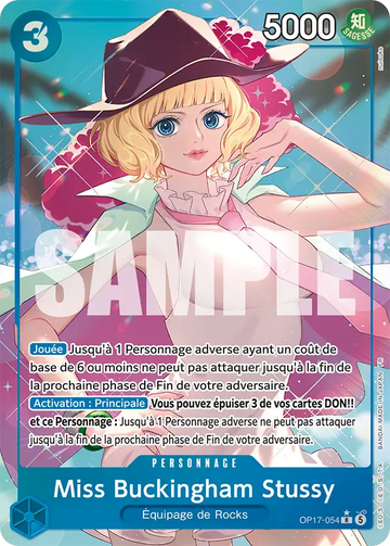 Carte One Piece Miss Buckingham Stussy OP17-054 V2 - Les Guerriers les Plus Puissants au Monde