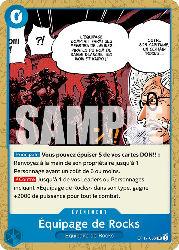Carte One Piece OP17-056 Équipage de Rocks | LorenZone