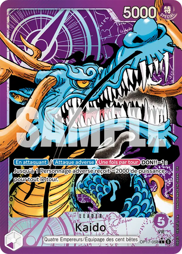Carte One Piece Kaido OP17-058 V2 - Les Guerriers les Plus Puissants au Monde