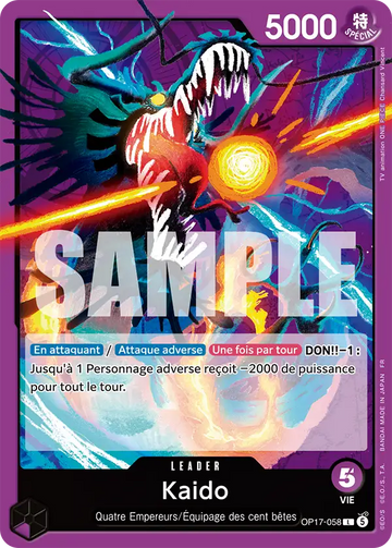 Carte One Piece Kaido OP17-058 V1 - Les Guerriers les Plus Puissants au Monde