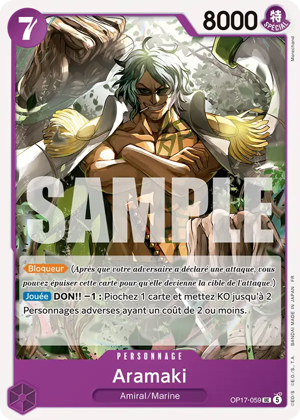 Carte One Piece OP17-059 Aramaki | LorenZone