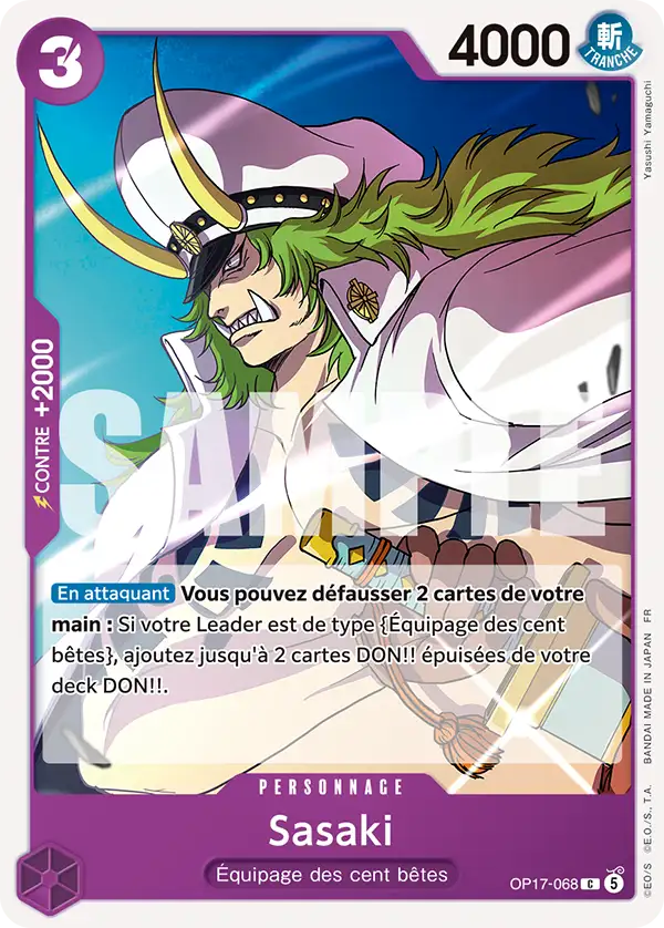 Carte One Piece OP17-068 Sasaki | LorenZone