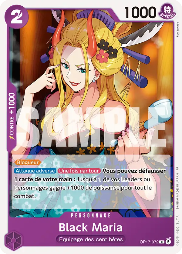 Carte One Piece OP17-072 Black Maria | LorenZone