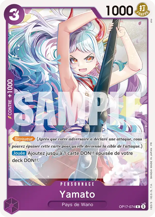 Carte One Piece OP17-074 Yamato | LorenZone