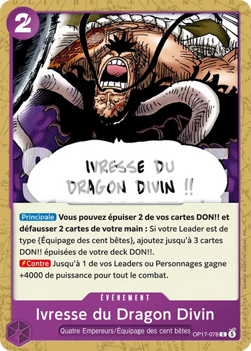 Carte One Piece Ivresse du Dragon Divin OP17-078 V1 - Les Guerriers les Plus Puissants au Monde