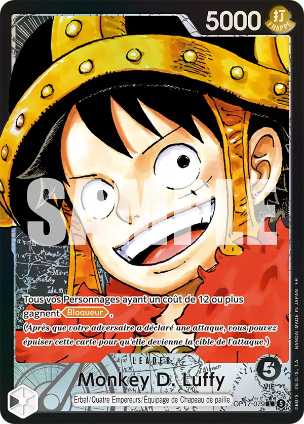 Carte One Piece OP17-079 Monkey D. Luffy | LorenZone
