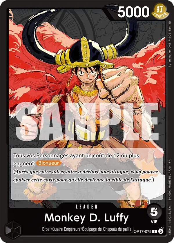 Carte One Piece OP17-079 Monkey D. Luffy | LorenZone