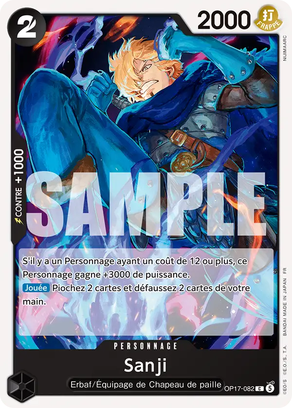 Carte One Piece OP17-082 Sanji | LorenZone
