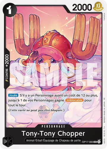 Carte One Piece Tony-Tony Chopper OP17-084 V1 - Les Guerriers les Plus Puissants au Monde