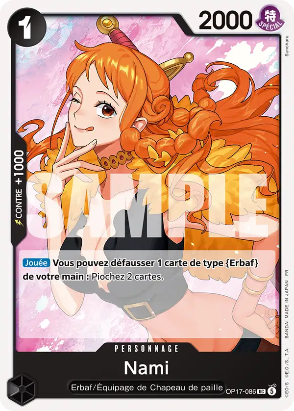 Carte One Piece OP17-086 Nami | LorenZone