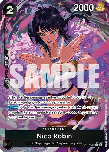 Carte One Piece Nico Robin OP17-087 V2 - Les Guerriers les Plus Puissants au Monde