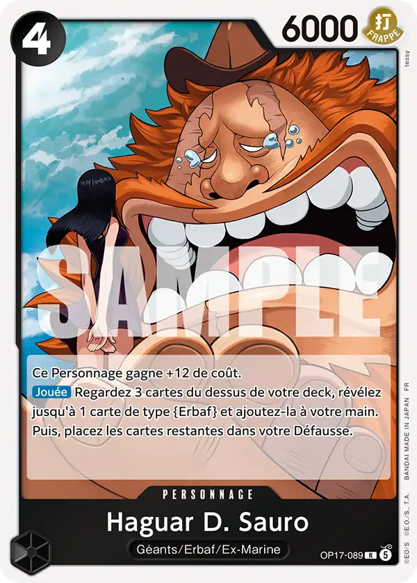 Carte One Piece OP17-089 Haguar D. Sauro | LorenZone