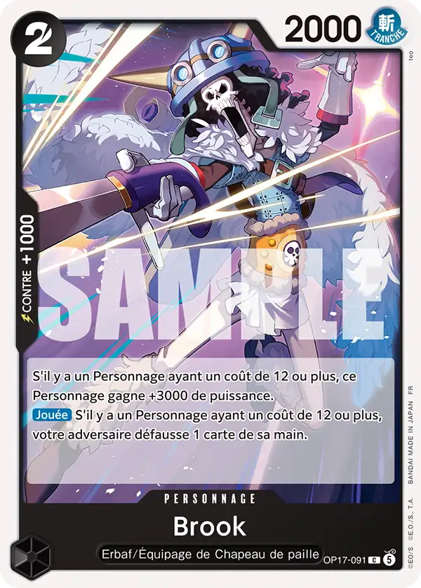 Carte One Piece OP17-091 Brook (Tournoi 4e anniversaire) | LorenZone