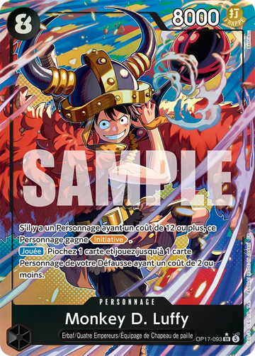 Carte One Piece Monkey D. Luffy OP17-093 V2 - Les Guerriers les Plus Puissants au Monde