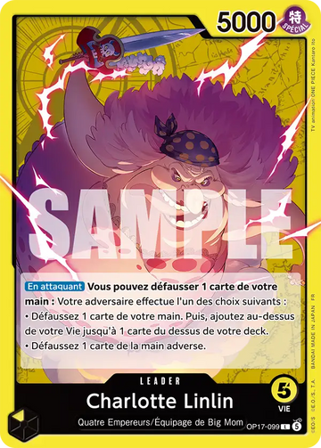 Carte One Piece Charlotte Linlin OP17-099 V1 - Les Guerriers les Plus Puissants au Monde