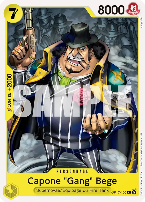 Carte One Piece OP17-100 Capone "Gang" Bege | LorenZone