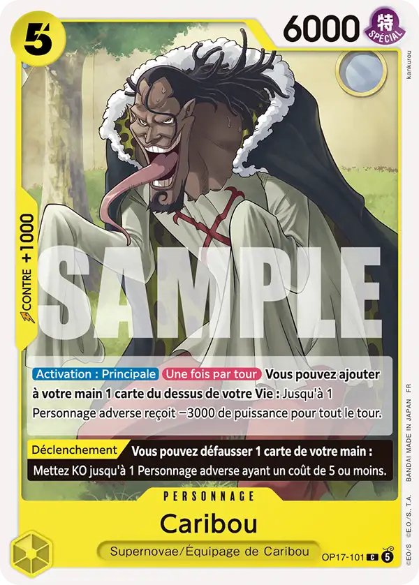 Carte One Piece OP17-101 Caribou | LorenZone