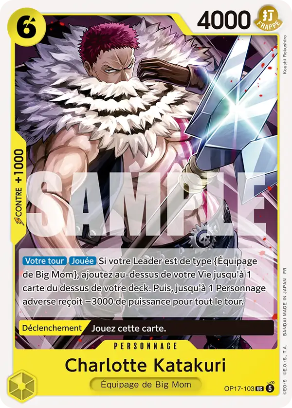 Carte One Piece OP17-103 Charlotte Katakuri (Tournoi 4e anniversaire) | LorenZone