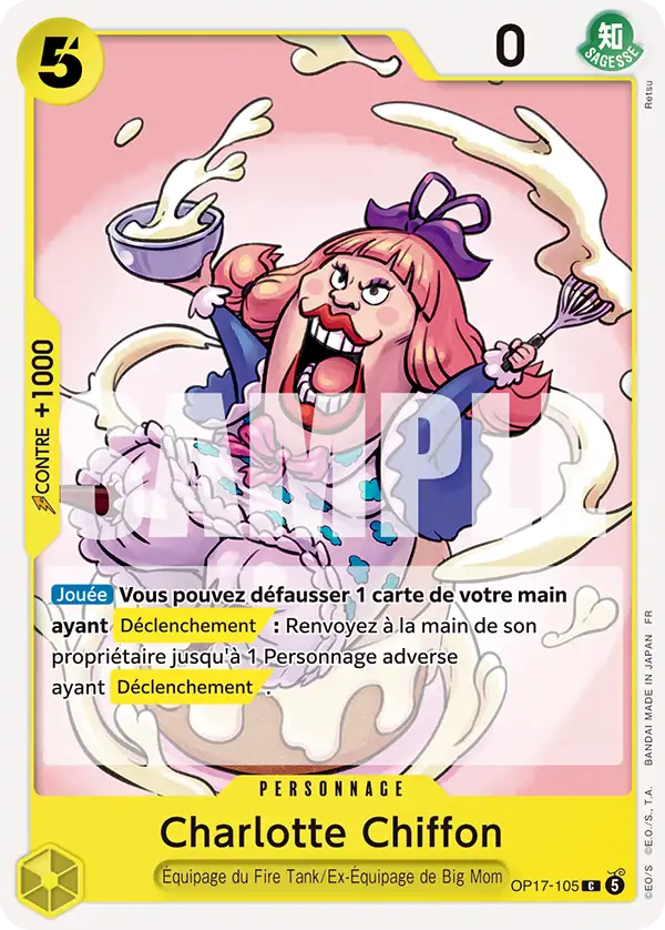 Carte One Piece OP17-105 Charlotte Chiffon (Tournoi 4e anniversaire) | LorenZone