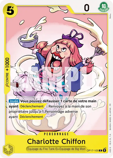 Carte One Piece Charlotte Chiffon OP17-105 V1 - Les Guerriers les Plus Puissants au Monde