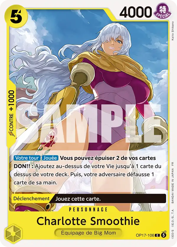 Carte One Piece OP17-106 Charlotte Smoothie | LorenZone